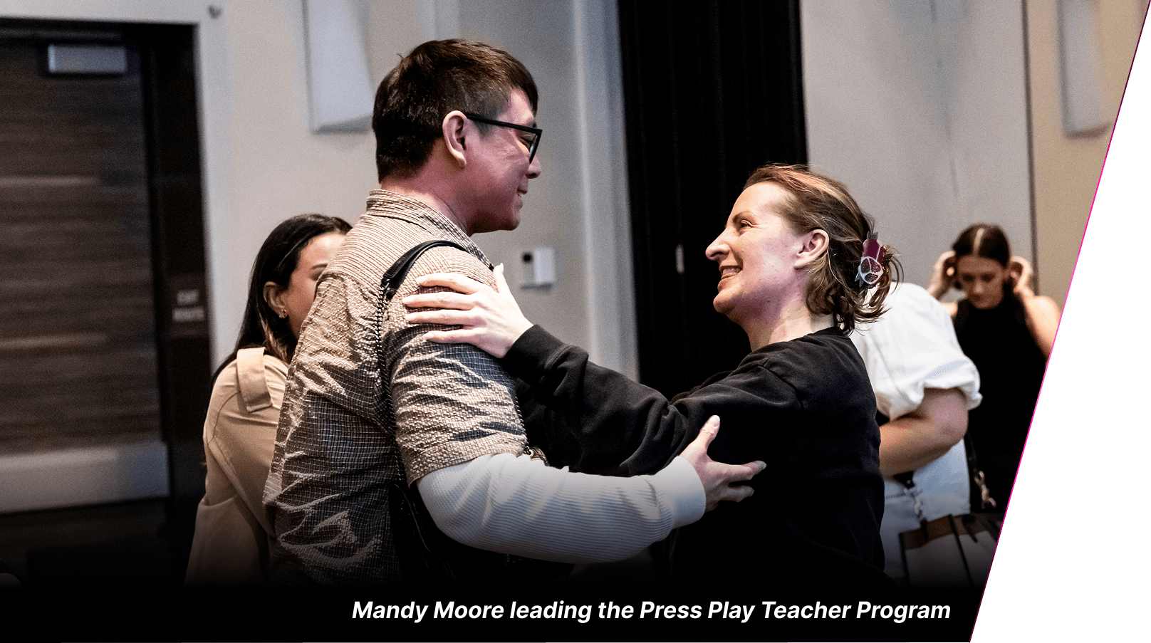 Mandy Moore leading the Press Play Teacher Program